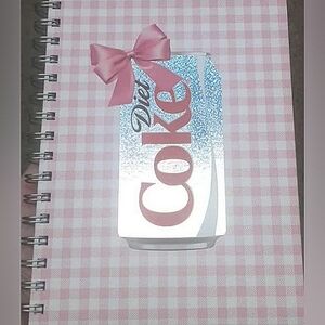 New Pink Gingham/Bow Diet Coke Journal Book